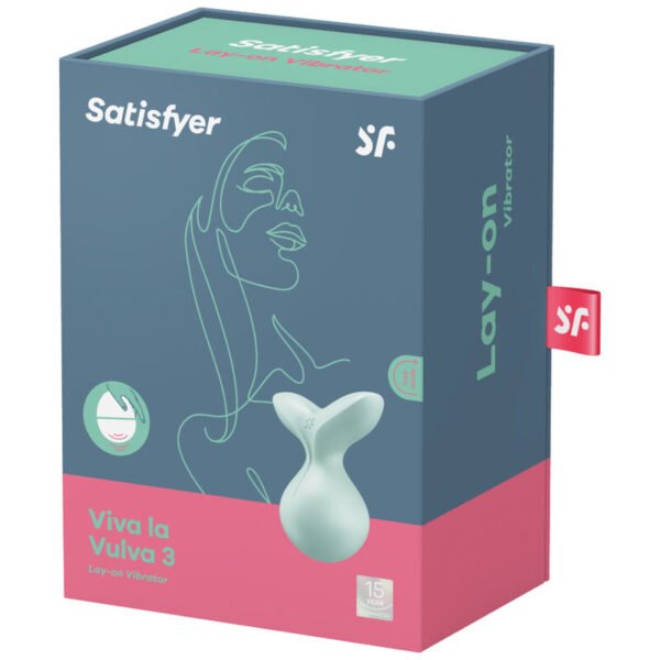 SATISFYER VIVA LA VULVA 3 VIBRADOR LAY-ON - VERDE - Imagen 4