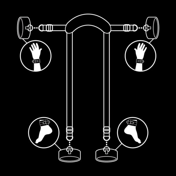 FETISH SUBMISSIVE POSICIÓN MASTER CON 4 ESPOSAS CON FORRO DE NOPRENO - Imagen 3