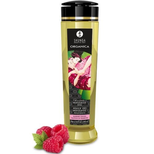 SHUNGA - ACEITE DE MASAJE ORGÁNICO FRAMBUESA 240 ML